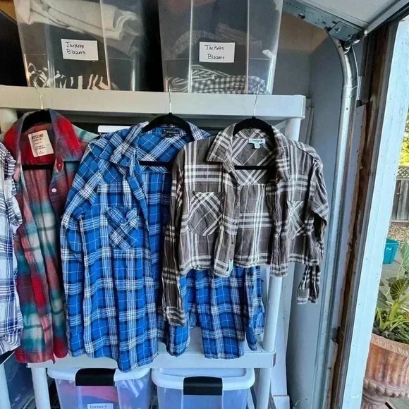 Five ~Plaid~ Shirts - Medium - Picture 1 of 8